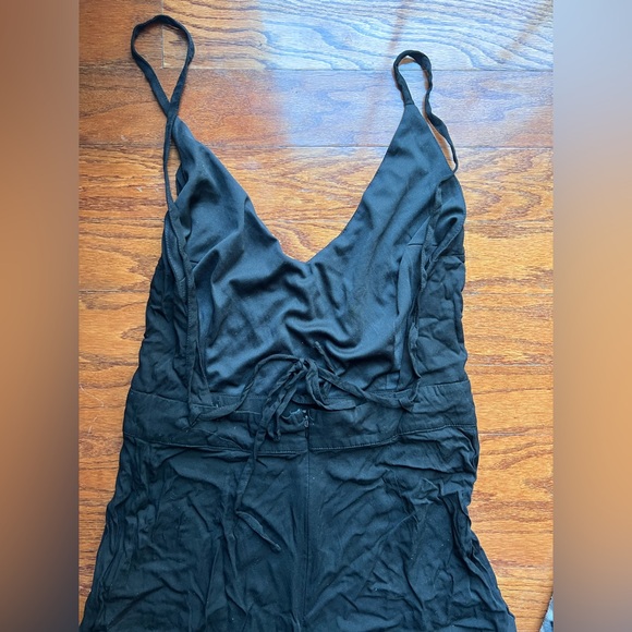 JustFab Sleek Black Jumpsuit Size L - Picture 5 of 8